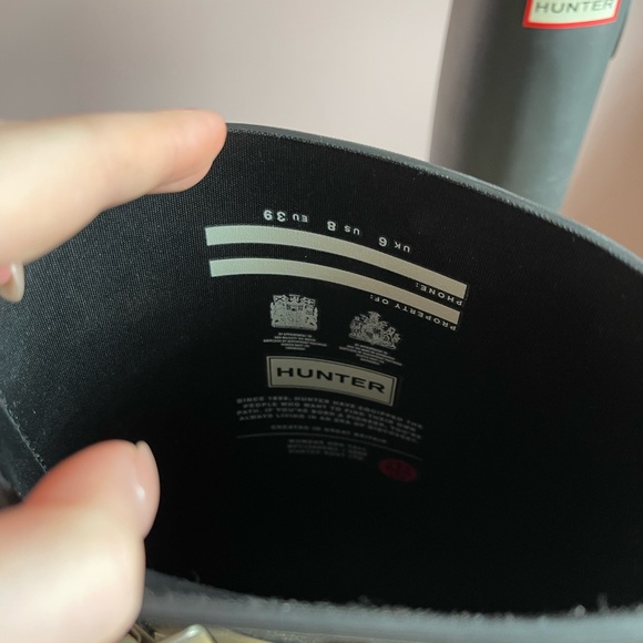 Tall Hunter Boots / Black / WORN ONCE; perfect condition! Size 8 - Picture 4 of 5